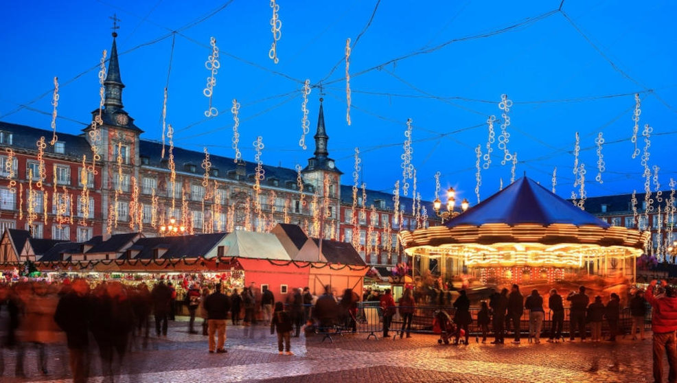 Mercado navideño de la Plaza Mayor en años anteriores