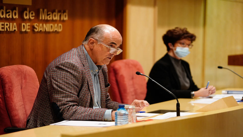 Antonio Zapatero junto a Elena Andradas en rueda de prensa / Comunidad de Madrid
