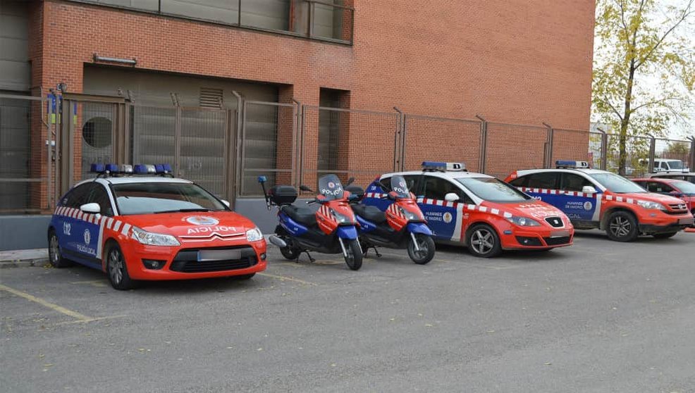 Vehículos de la Policía Local de Humanes de Madrid
