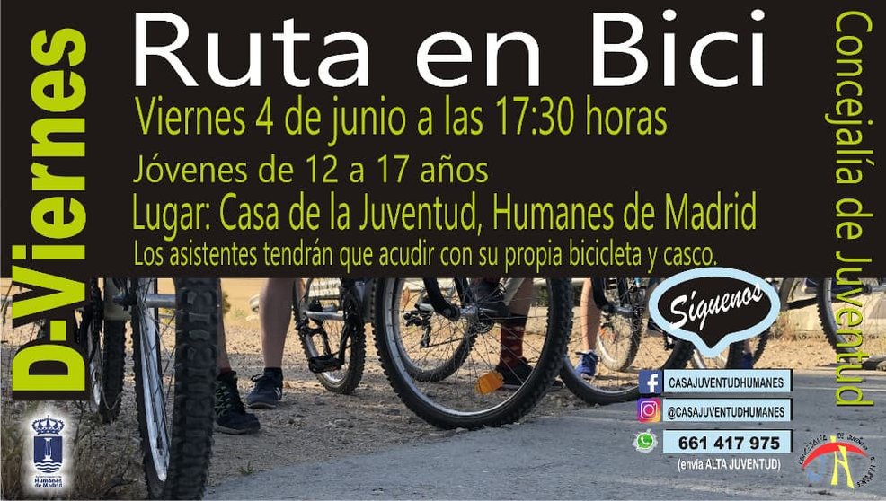 Cartel de la ruta de bicicleta / Foto: Ayuntamiento de Humanes