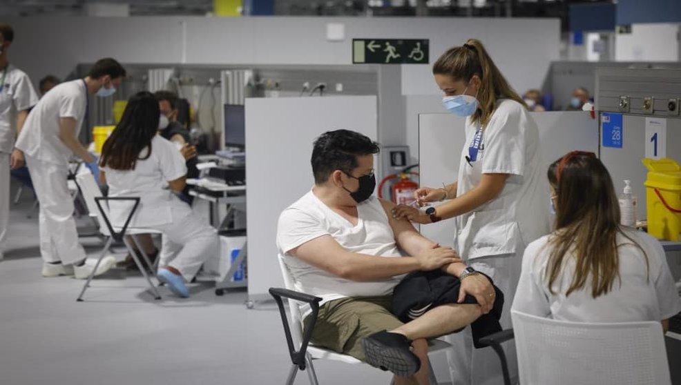 Punto de vacunación en la Comunidad de Madrid