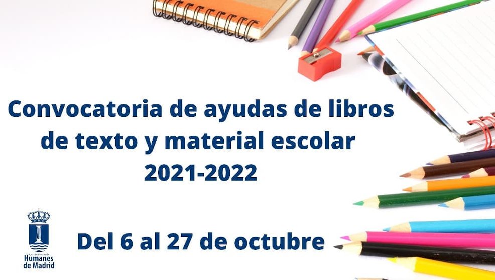 Imagen de la convocatoria para la ayuda de libros / Ayuntamiento de Humanes
