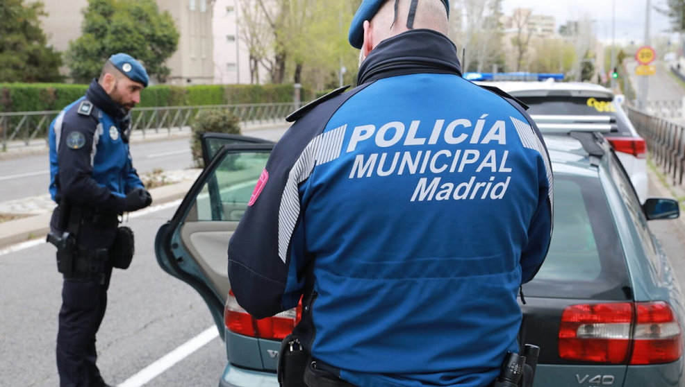 Policía Local de Madrid durante un servicio