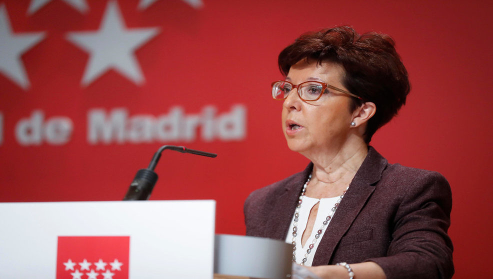 Elena Andradas durante una rueda de prensa / Comunidad de Madrid
