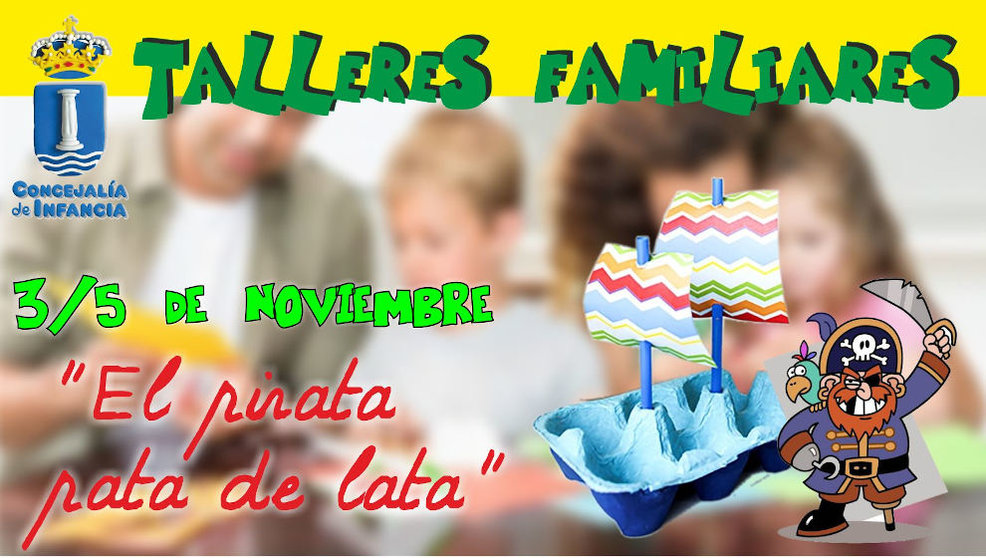 Cartel de los talleres familiares para menores de 6 años / Ayuntamiento de Humanes