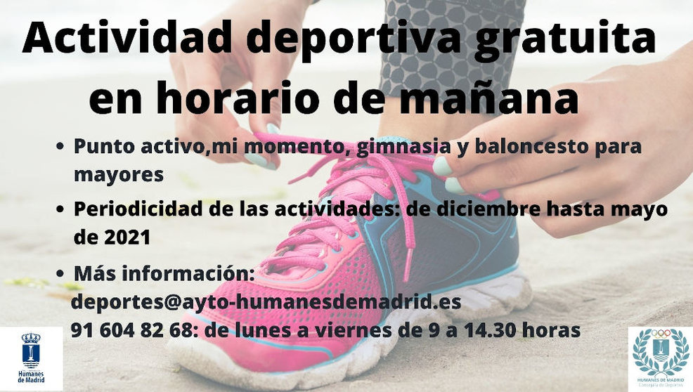 Cartel de las actividades organizadas por la Concejalía / Ayuntamiento de Humanes de Madrid