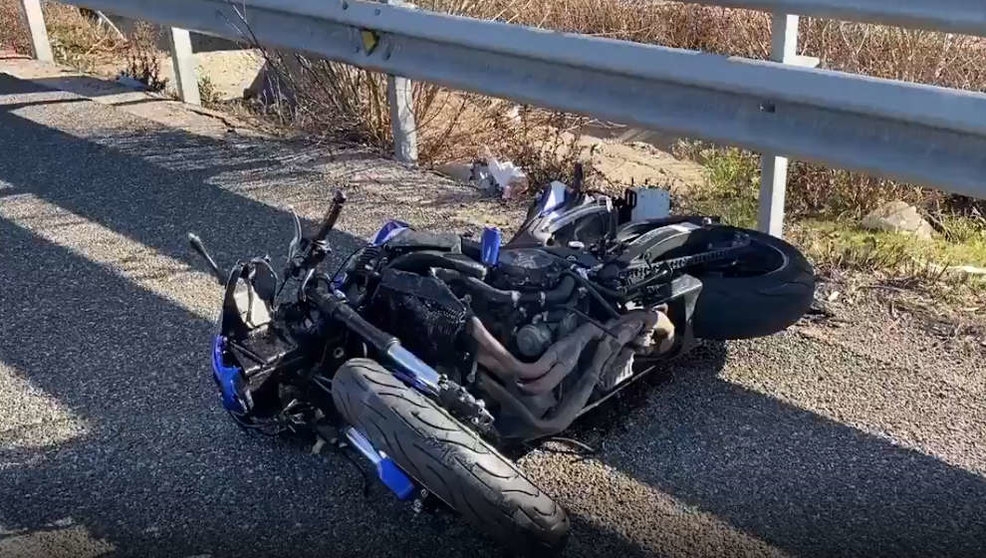 Estado de la motocicleta tras el accidente