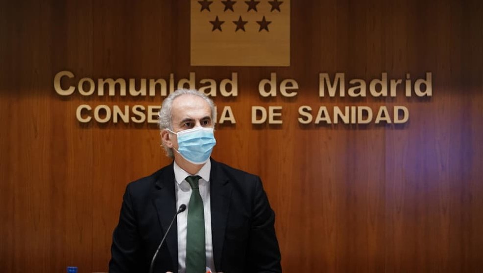 Enrique Ruiz Escudero en rueda de prensa / Comunidad de Madrid